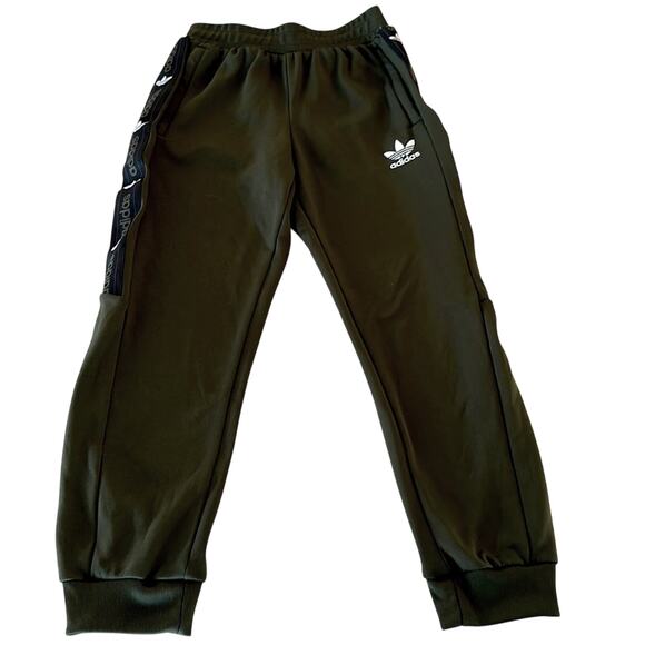Adidas Originals Green Taped Colorblock Joggers Sweatpants Size Medium 11/12 - Picture 1 of 4